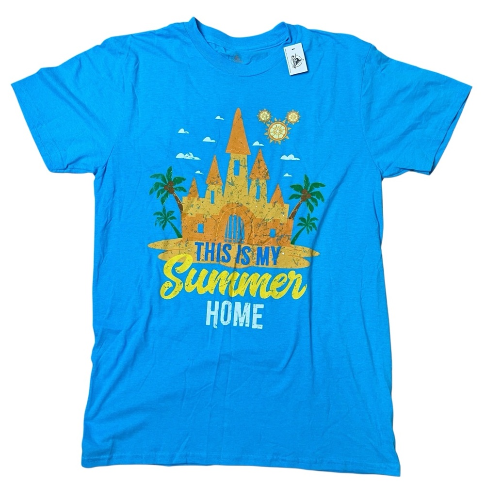 Disney Parks T-Shirt S M L & XL Summer Home Castle Ears Colorful World Matching‎